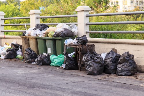 Various types of enclosed skips for different projects