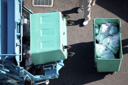 Recycling equipment in use